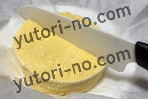 ドゥーブルフロマージュを冷凍のまま切ると包丁が抜けない例